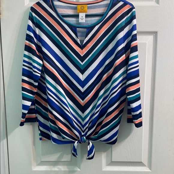 Ruby Rd. Striped Women's Top Size M - Picture 1 of 5